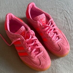 Adidas Women's Gazelle Bright Pink Suede Sneakers